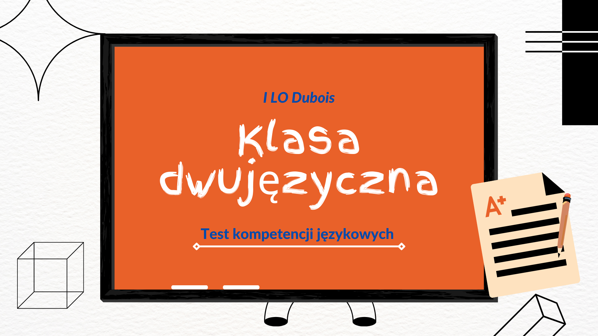 Wyniki sprawdzianu z języka angielskiego do klasy dwujęzycznej – I LO